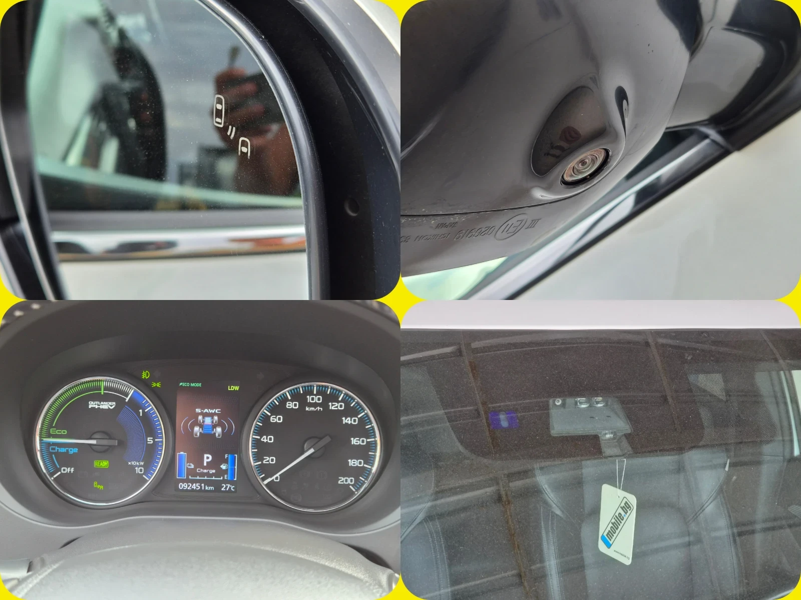 Mitsubishi Outlander 2.4PHEV Diamond+ /Facelift/93000км/S-AWC/360 /LED, снимка 14 - Автомобили и джипове - 56265073