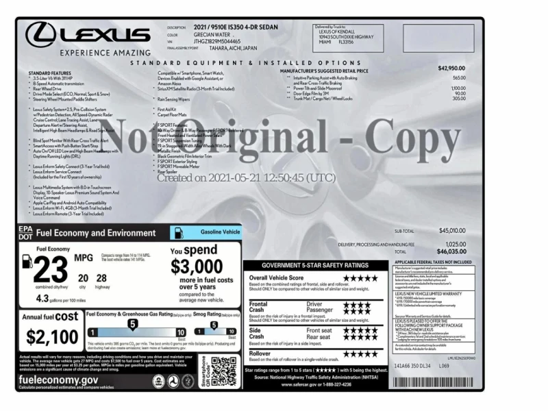 Lexus IS 350 F-Sport 3.5 RWD CARPLAY ПЕРА PANO ОБДУХВАНЕ, снимка 10 - Автомобили и джипове - 53079564