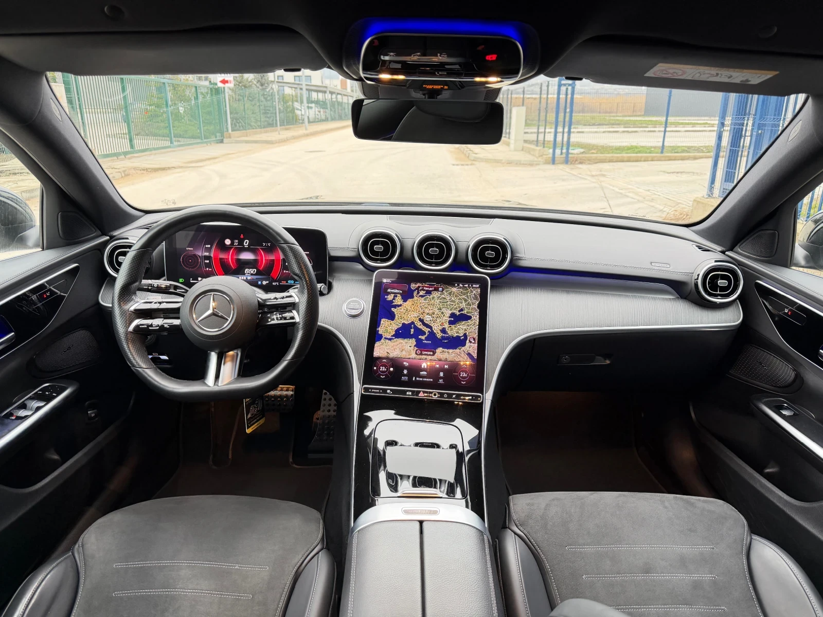 Mercedes-Benz C 220 AMG LINE PREMIUM/HYBRID/9G-TRONIC/СЕРВИЗНА ИСТОРИЯ, снимка 8 - Автомобили и джипове - 53763991