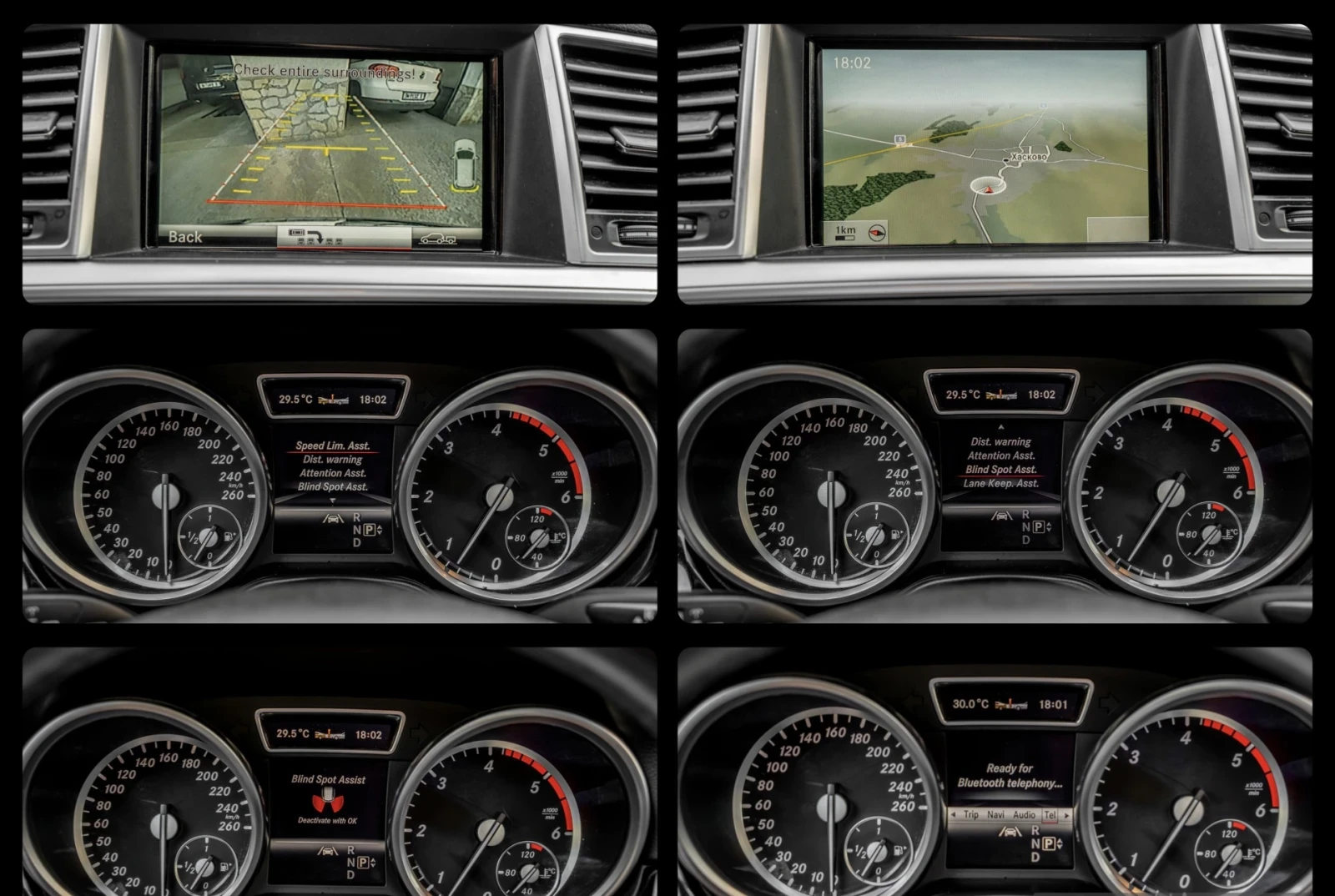 Mercedes-Benz ML 350 BlueTEC-AMG-HARMAN/KARDON-AMBIENT-ПОДГРЕВ-КАМЕРА, снимка 10 - Автомобили и джипове - 55137552