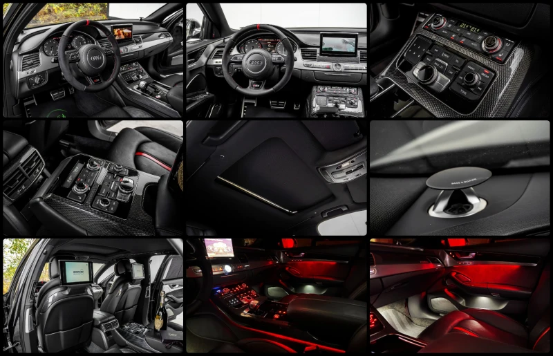 Audi S8 ABT* QUATTRO* CARBON* 3XTV* BANG&OLUFSEN* MASSAGE, снимка 17 - Автомобили и джипове - 52643965