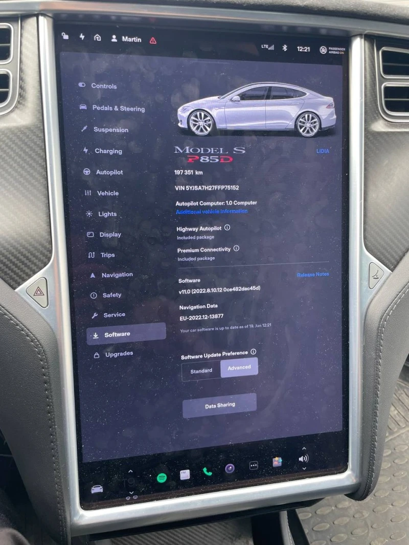 Tesla Model S P85D 738к.с., снимка 13 - Автомобили и джипове - 47536504