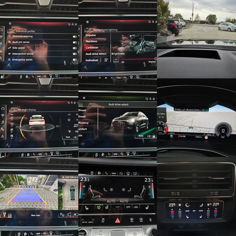 Audi Q8 50TDI/129.000KM/S-LINE/HUD/PANO/B&O/DISTRON, снимка 15 - Автомобили и джипове - 52529225