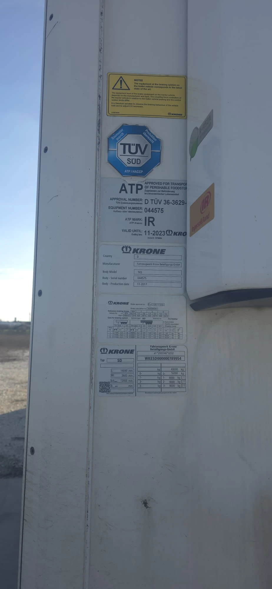 Полуремарке Krone SDR 27 EL4-DS, снимка 9 - Ремаркета - 53816692