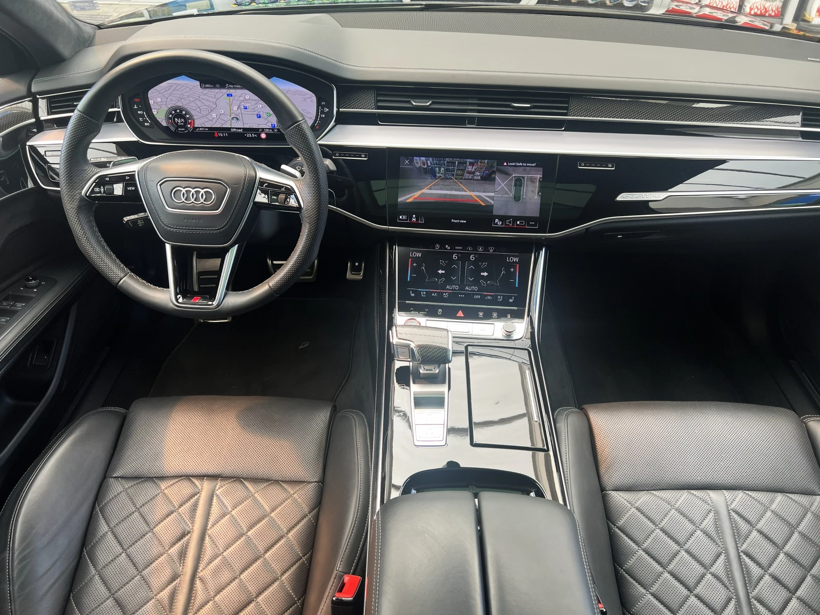 Audi S8 CARBON/ BLACK OPTIC / HUD / AIR / 360 / PANO / B&O, снимка 10 - Автомобили и джипове - 55530553