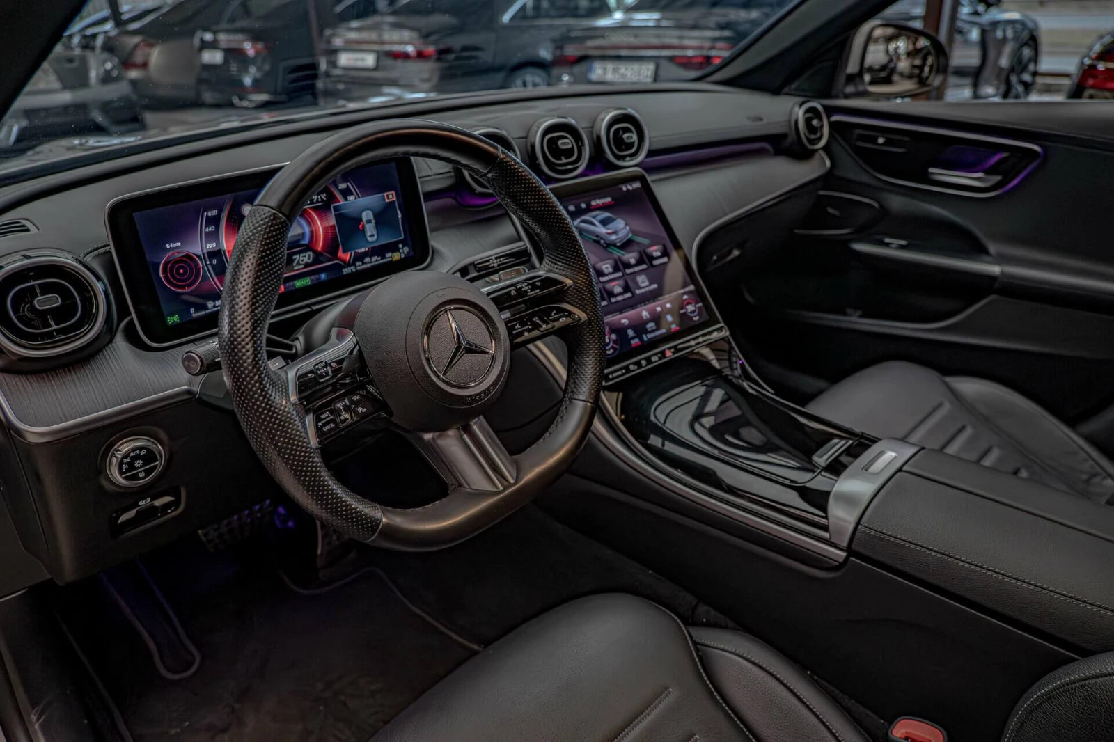 Mercedes-Benz C 400 e/AMG Line/4Matic/Ambient/Камера/MBUX/Панорама, снимка 7 - Автомобили и джипове - 54896729