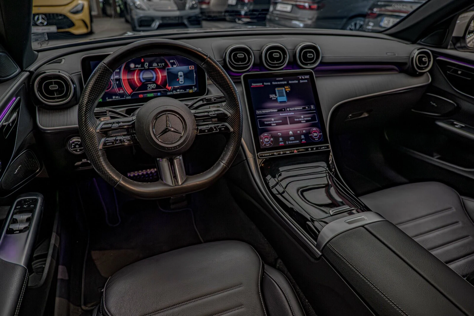Mercedes-Benz C 400 e/AMG Line/4Matic/Ambient/Камера/MBUX/Панорама, снимка 14 - Автомобили и джипове - 54896729