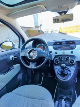 Fiat 500 1.2i | 2010 г. Панорамен покрив Стилен и икономиче, снимка 11