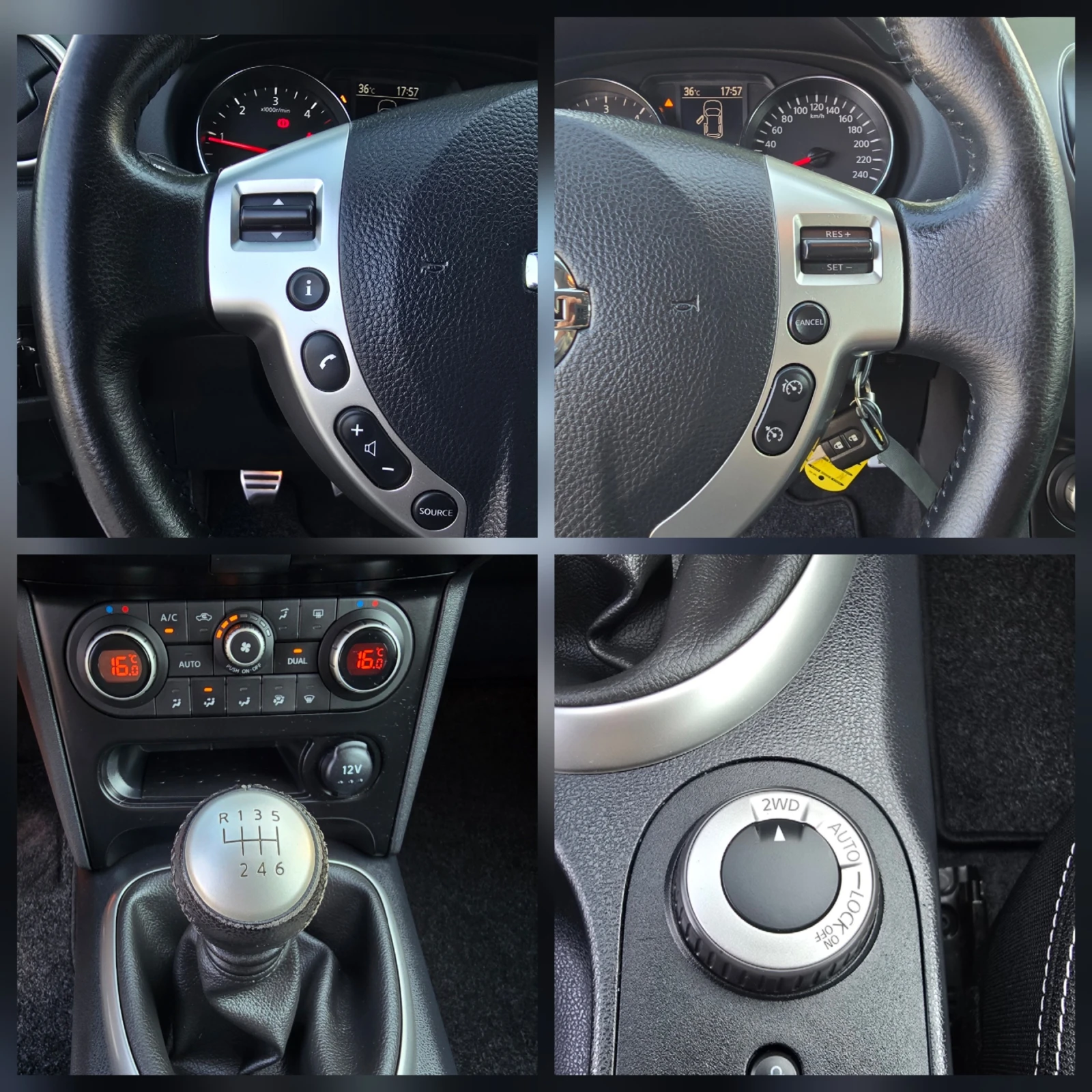 Nissan Qashqai 1.6DCI, 4x4, N-Tec, Камера, Нави!, снимка 14 - Автомобили и джипове - 55583965
