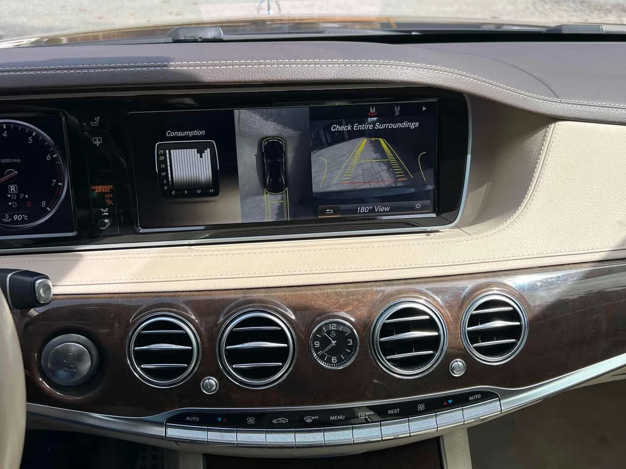 Mercedes-Benz S 550 МАСАЖИ/ОБДУХВАНЕ/ПАНОРАМА/ДИСТРОНИК/360, снимка 9 - Автомобили и джипове - 54235492