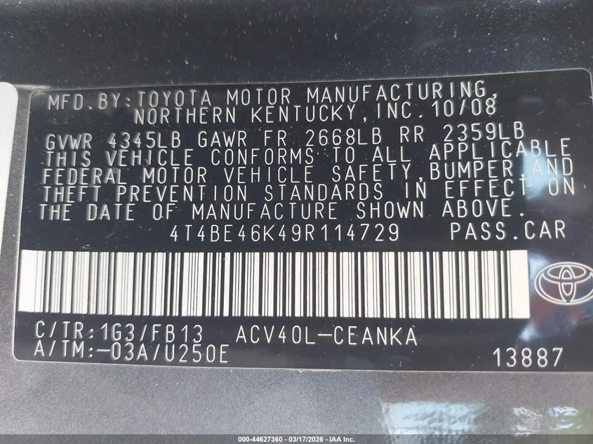 Toyota Camry 2.4L I-4 DOHC, VVT, 158HP Front Wheel Drive | Mobile.bg � ����������� 9
