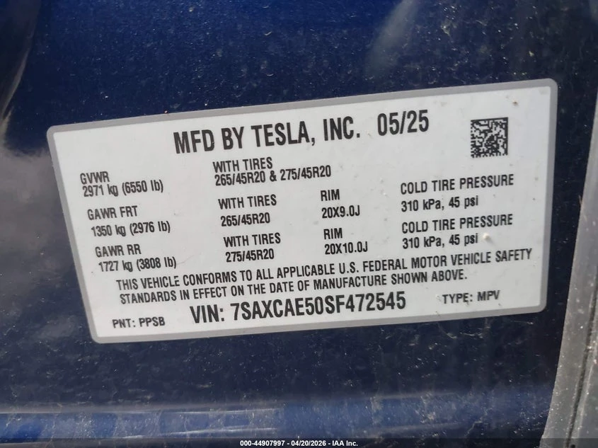 Tesla Model X Long Range, снимка 9 - Автомобили и джипове - 55287364