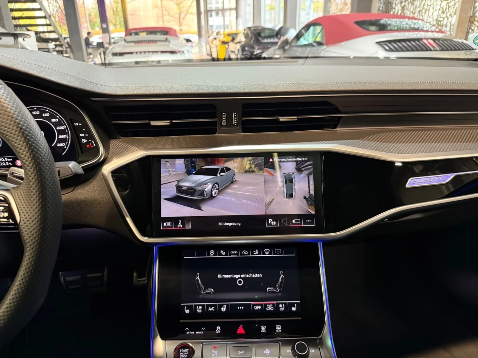 Audi Rs7 CERAMIC / B&O / 360 / HUD / MATRIX / PANO/ VIRTUAL, снимка 14 - Автомобили и джипове - 55129085