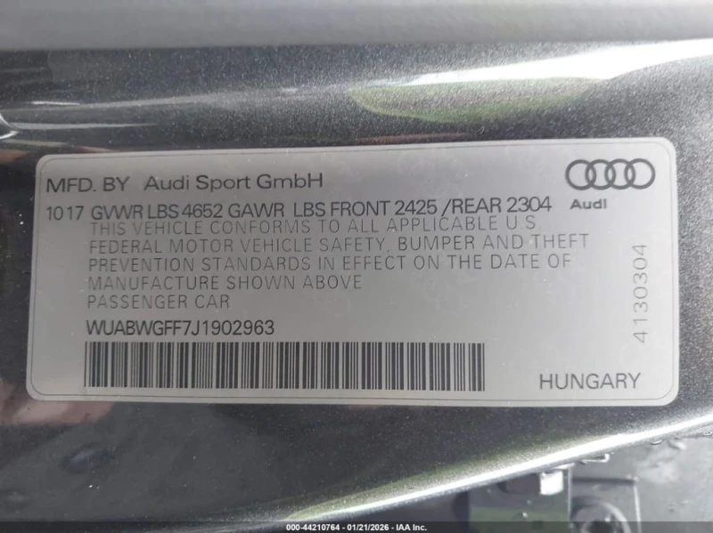 Audi Rs3 * 2.5T * CARFAX * БЕЗ ПЪРВОНАЧАЛНА ВНОСКА, снимка 9 - Автомобили и джипове - 53422909