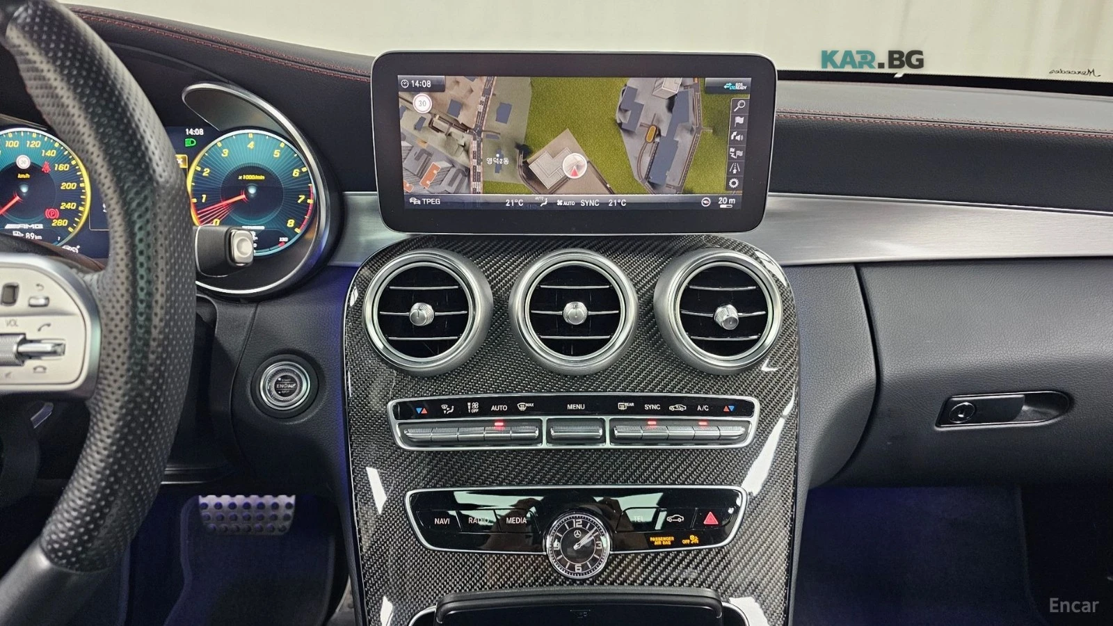 Mercedes-Benz C 43 AMG COUPE* КОЖА* НАВИ* ОБДУХВ* HUD* 360* ПАНО, снимка 14 - Автомобили и джипове - 55014838