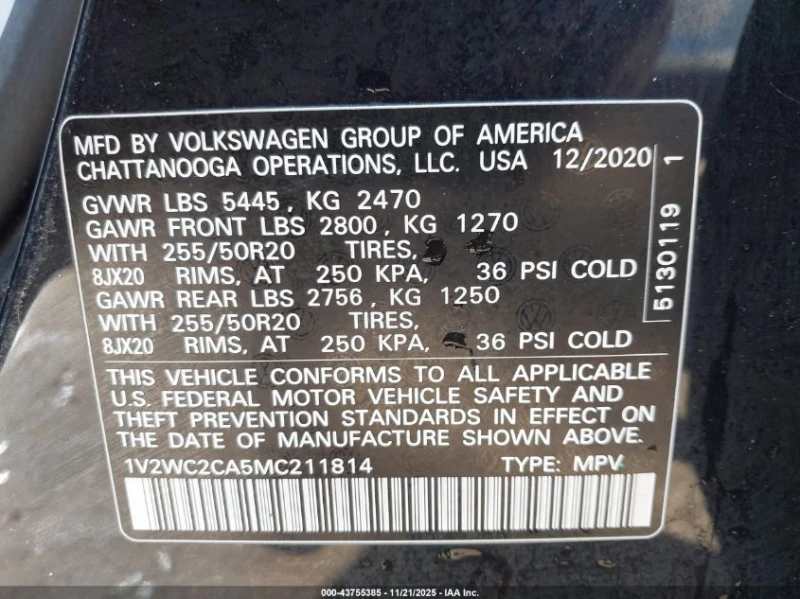 VW Atlas 2l Volkswagen Cross Sport 2.0T Se W/Technology, снимка 9 - Автомобили и джипове - 53520281