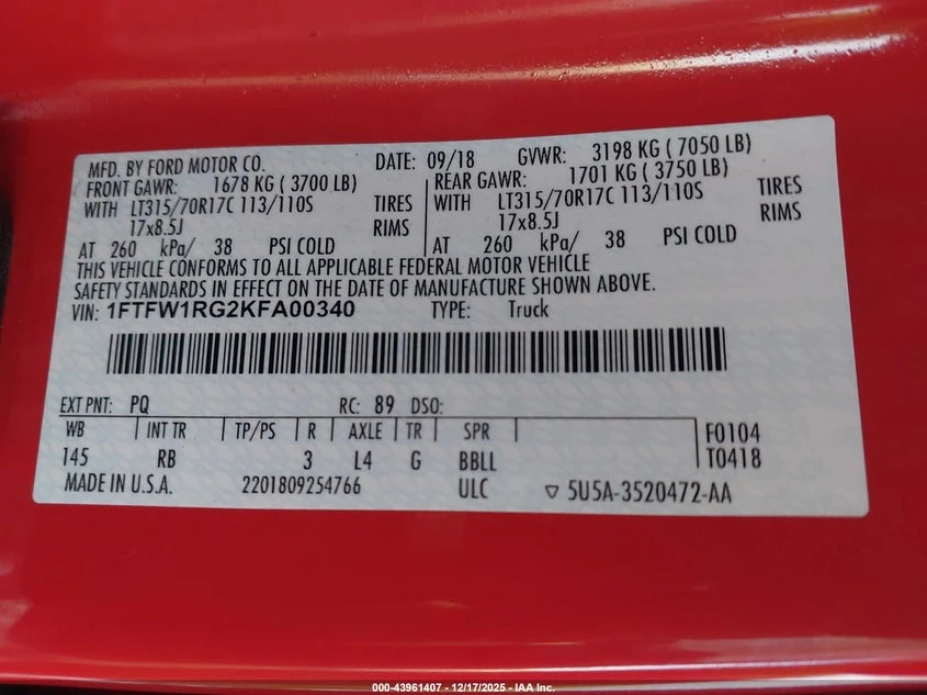 Ford Raptor 3.5l F-150, снимка 9 - Автомобили и джипове - 53905566