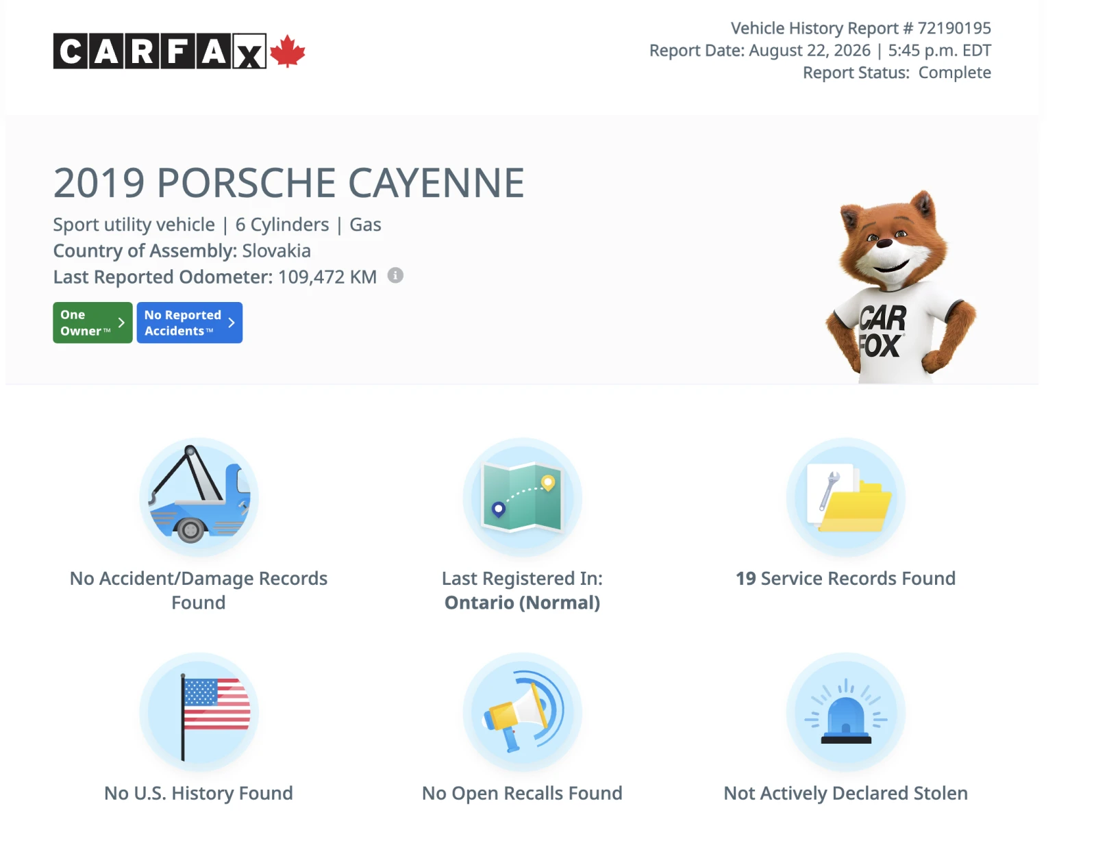 Porsche Cayenne CARFAX НАЛИЧЕН | 2019 | 116 996 км, снимка 11 - Автомобили и джипове - 56203044