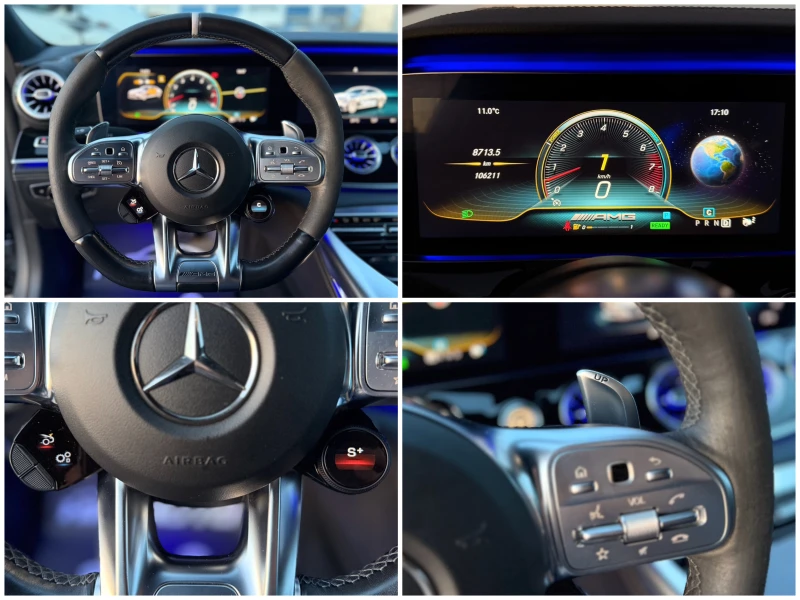 Mercedes-Benz AMG GT 43= BiTurbo= 63 AMG Pack= Distronic= HUD= 360* Cam, снимка 15 - Автомобили и джипове - 52750733