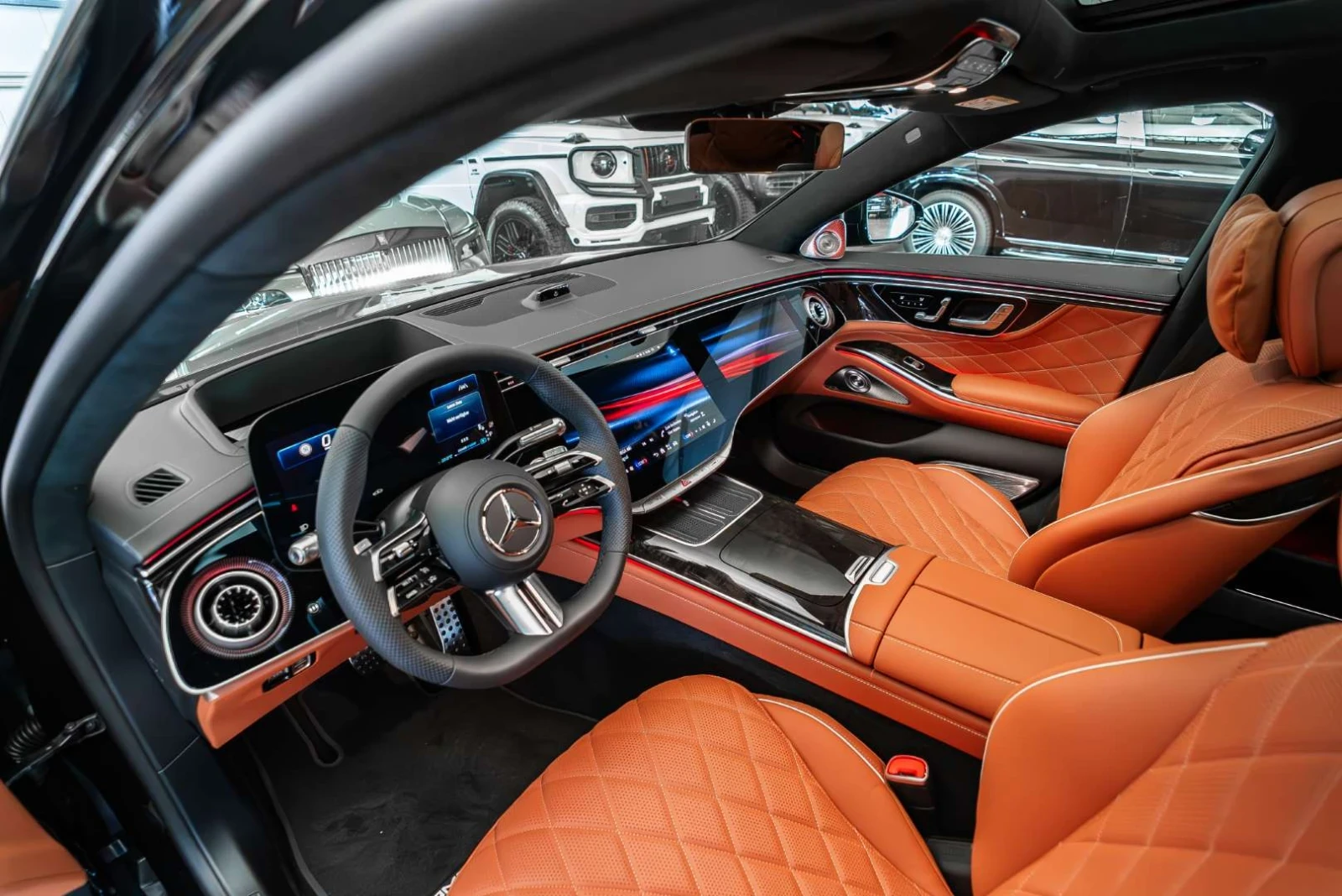 Mercedes-Benz S 580 NEW MODEL* AMG LINE* 3 TV* EXCLUSIVE* LONG* , снимка 8 - Автомобили и джипове - 55389808