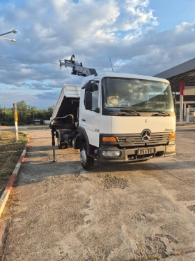 Mercedes-Benz Atego 815 ТРИСТРАНЕН САМОСВАЛ + КРАН, снимка 1