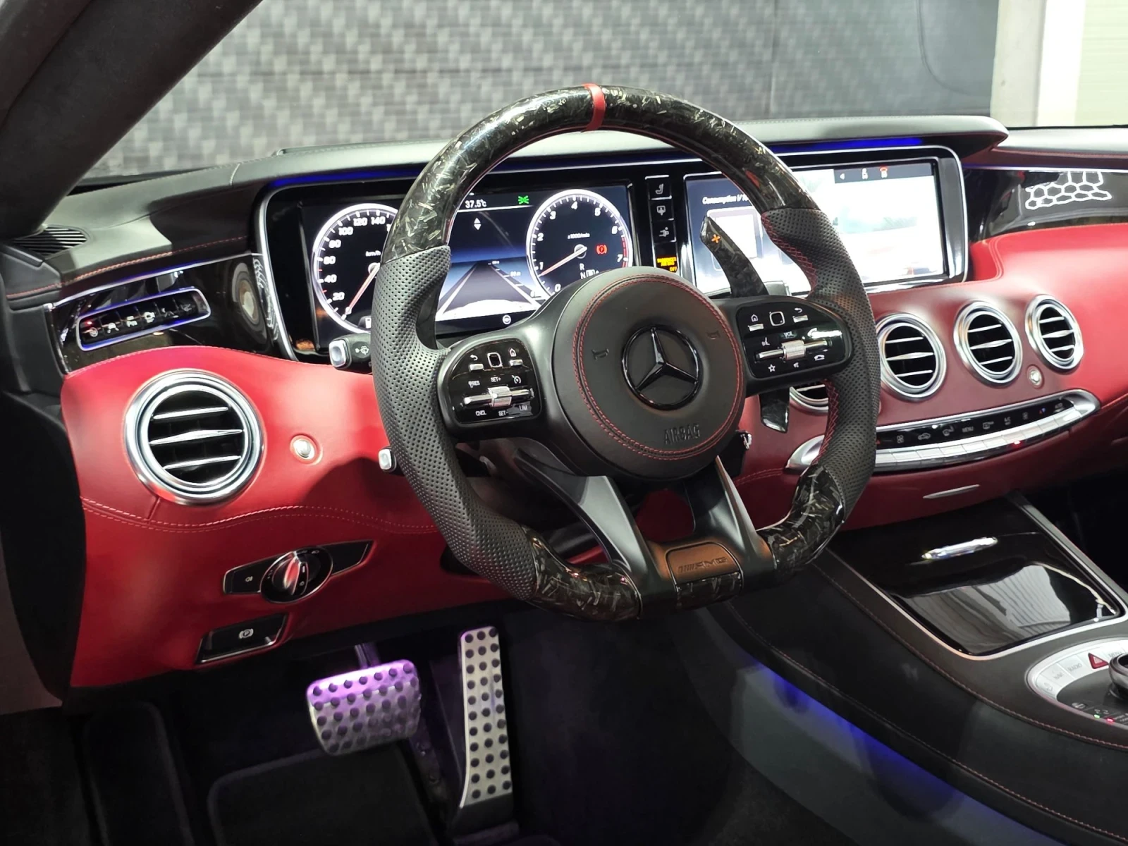 Mercedes-Benz S 500 Mercedes-Benz S500 4MATIC Coupe AMG / DESIGNO RED  | Mobile.bg � ����������� 8