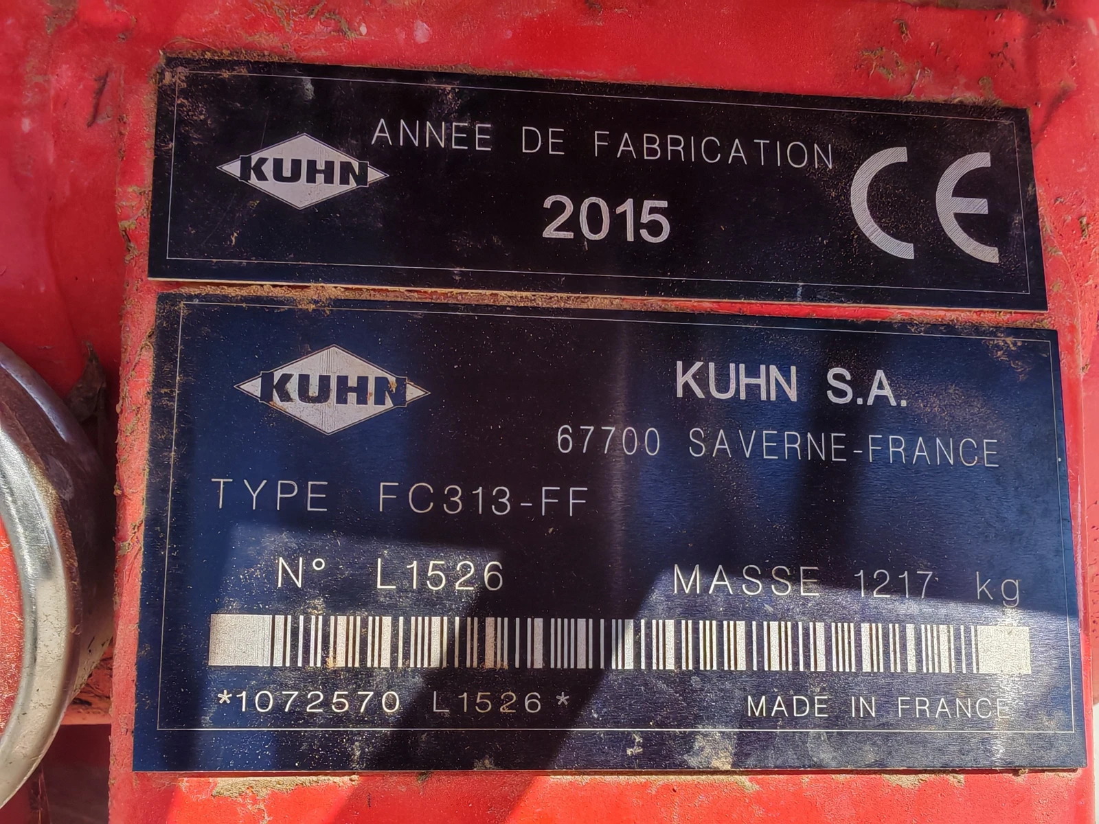 Сенокосачка Друга марка Kuhn FC 313 CC, снимка 8 - Селскостопанска техника - 54874840