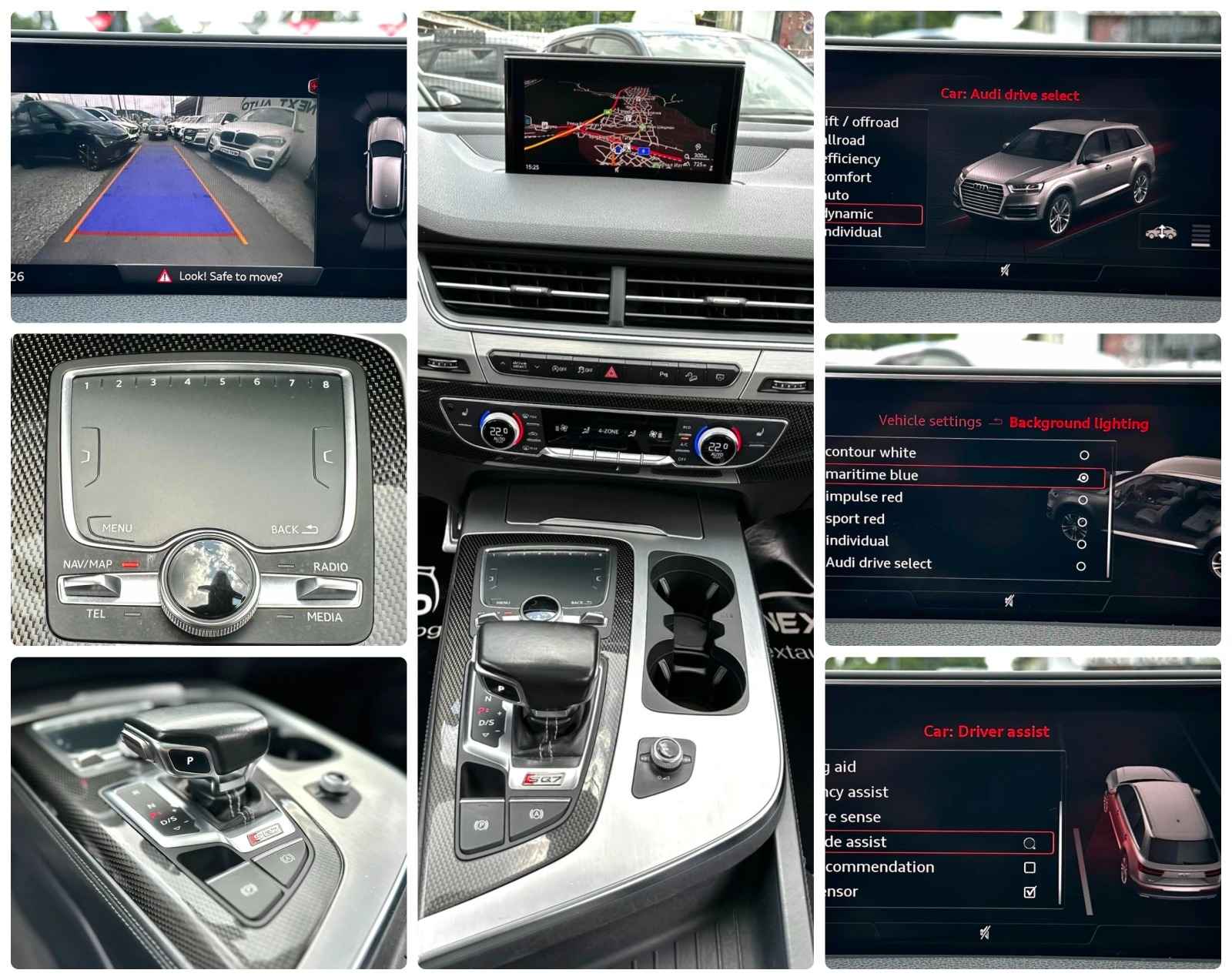 Audi SQ7 4.0TDI V8 435HP MATRIX PANO BOSE EU6C, снимка 14 - Автомобили и джипове - 55177300