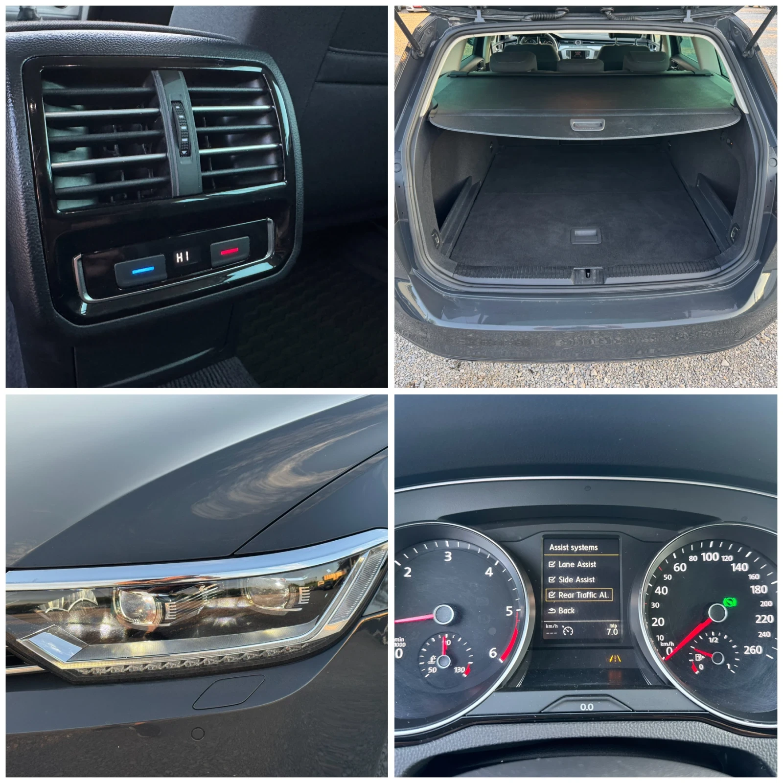 VW Passat Full LED, Nardo grey, Автомат, Нави, 150к.с, снимка 15 - Автомобили и джипове - 55042952