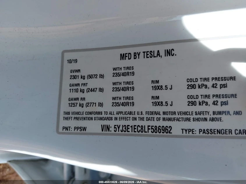 Tesla Model 3 Performance Dual Motor All-Wheel Drive, снимка 9 - Автомобили и джипове - 55272019