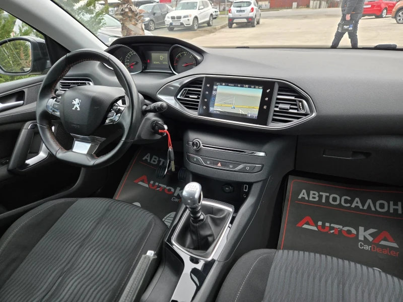 Peugeot 308 1.6HDI-92кс= НАВИ= СЕРВ.ИСТОРИЯ= EURO 6B, снимка 13 - Автомобили и джипове - 53181719