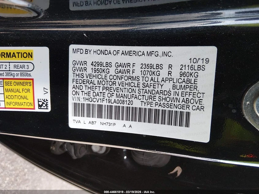 Honda Accord 1.5L I-4 DI, DOHC, VVT, TURBO, 192HP Front Wheel | Mobile.bg � ����������� 9