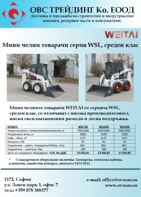 Мини челни товарачи Друга WEITAI WSL-830, снимка 11