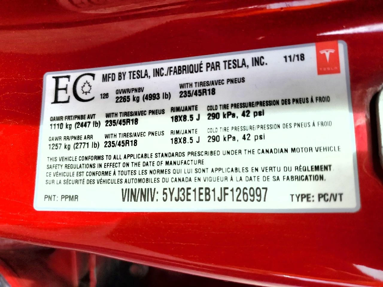 Tesla Model 3, снимка 11 - Автомобили и джипове - 55094967