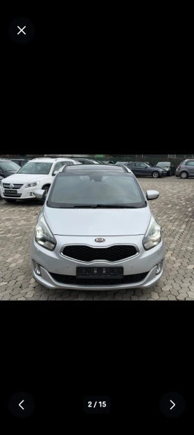 Kia Carens 2.0i-166 КС НАВИ, КОЖА, ПАНОРАМА, АВТОМАТИК, снимка 2