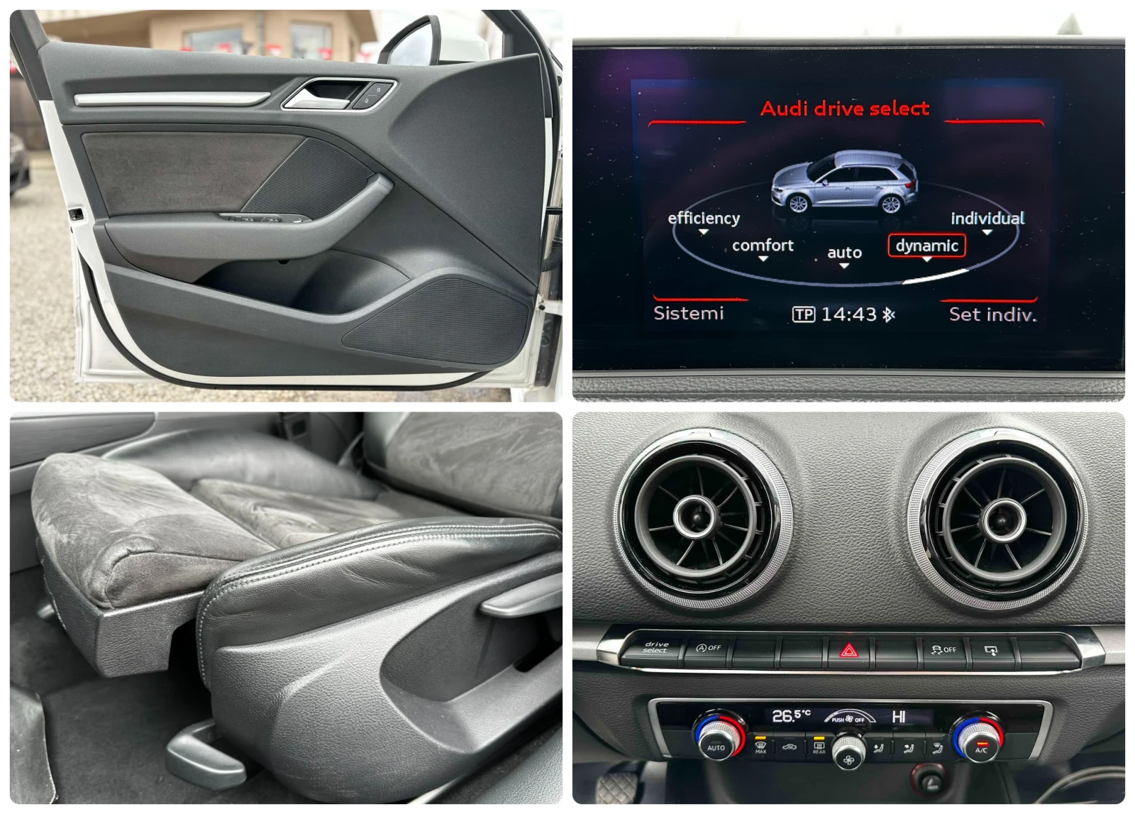 Audi A3 1.6TDI 110HP S LINE КОЖА LED EU6B, снимка 14 - Автомобили и джипове - 53916218