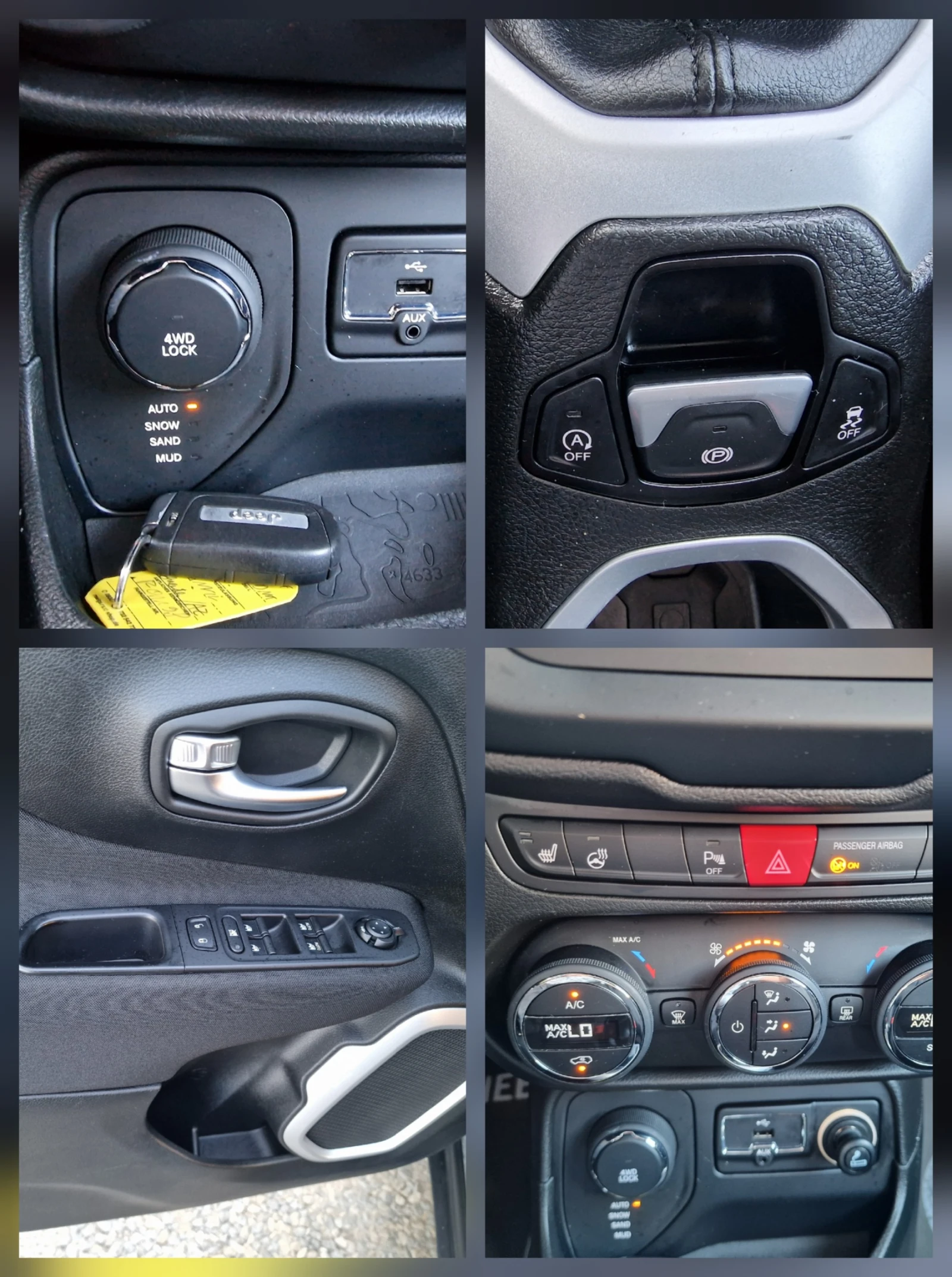 Jeep Renegade 2.0TDI-140k.s-4x4-KEYLESS-EURO 6, снимка 13 - Автомобили и джипове - 55002131