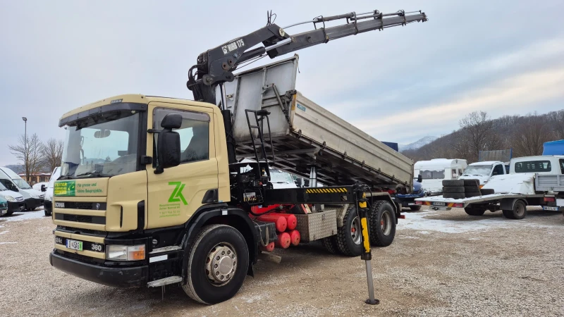 Scania 124 * 6x4* САМОСВАЛ+ КРАН* ШВЕЙЦАРИЯ* 