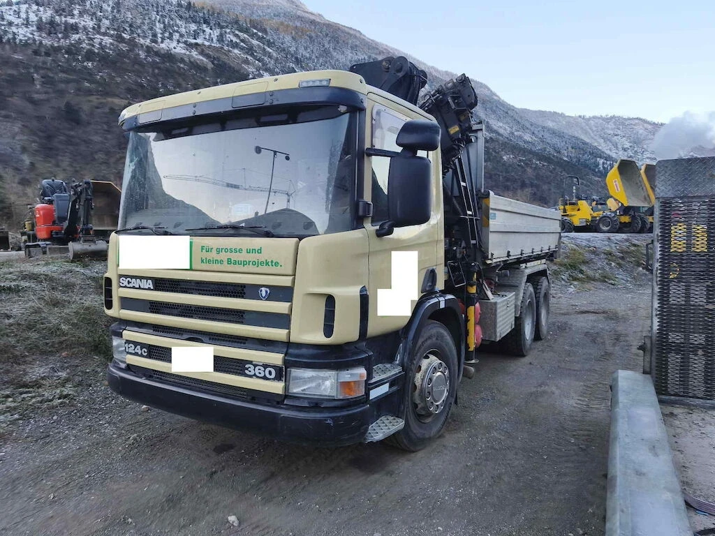 Scania 124 * 6x4* САМОСВАЛ+ КРАН* ШВЕЙЦАРИЯ* , снимка 1
