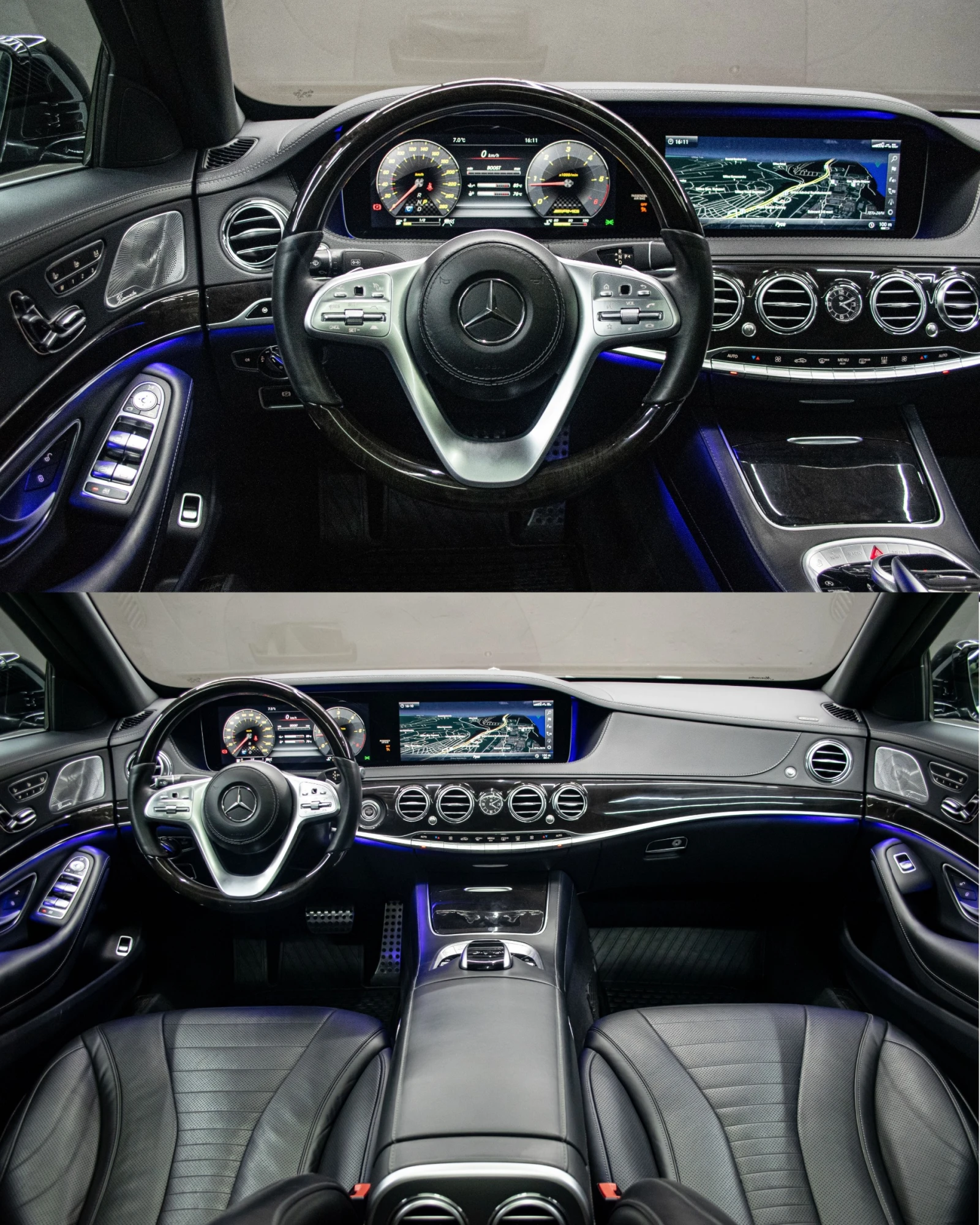 Mercedes-Benz S 350 d/4Matic/AMG/Long/Реален пробег/Сервизна история - изображение 5