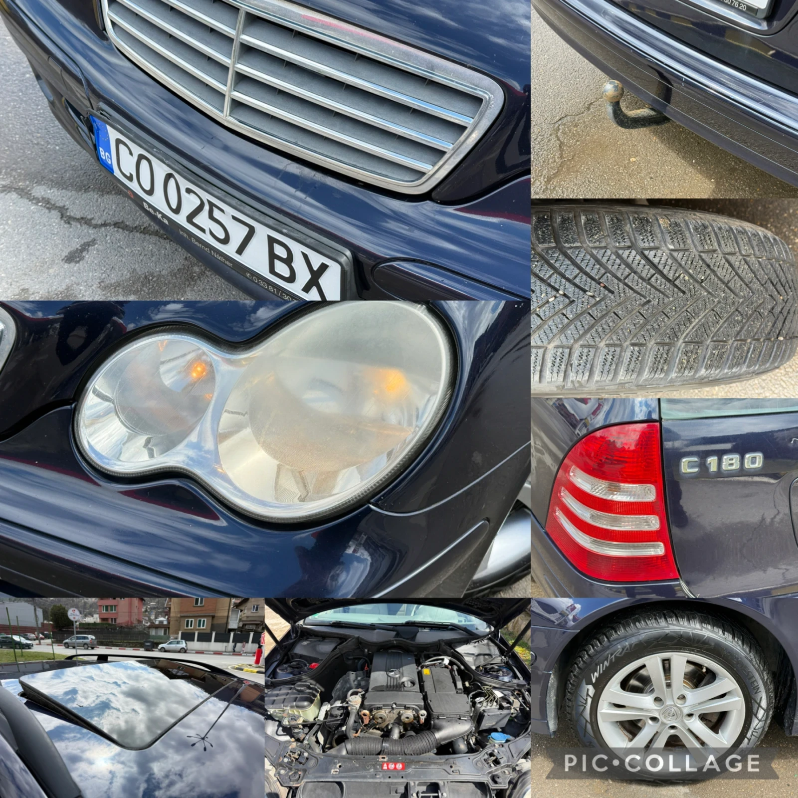 Mercedes-Benz C 180 1.8i Kompressor Климатроник* Шибидах, снимка 16 - Автомобили и джипове - 54091153