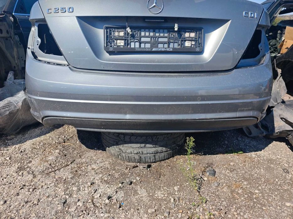 Задна AMG броня Mercedes W204 C class отвори за парктроник цвят 972 A2048854725