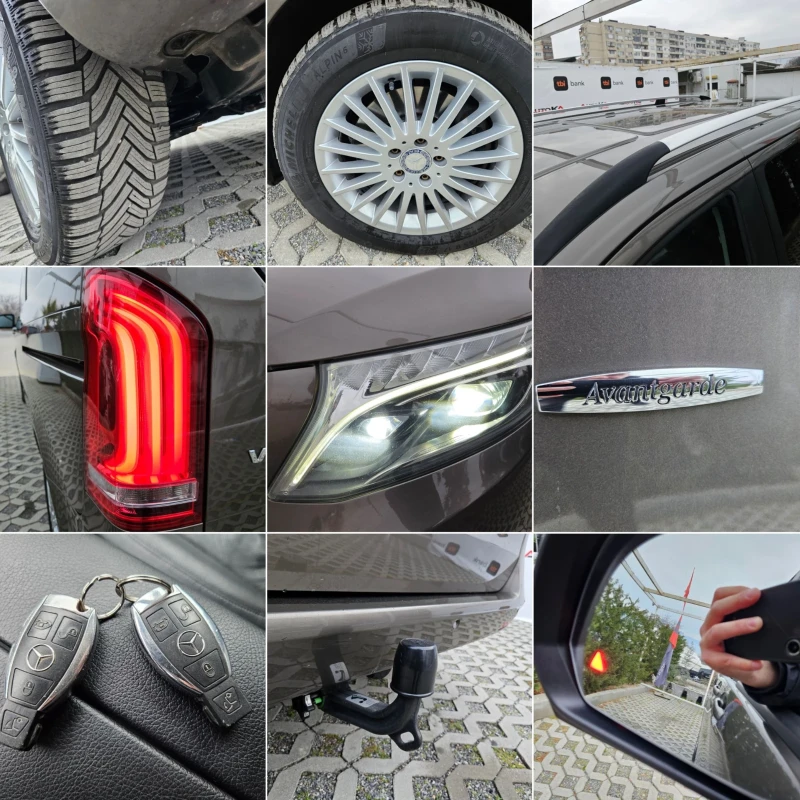 Mercedes-Benz V 250 2.2CDI-190кс= ДИСТРОНИК= 360= BURMESTER= OБДУХВАНЕ, снимка 17 - Бусове и автобуси - 48417619