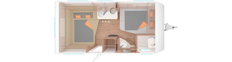 Каравана Weinsberg CaraTwo 450FU Мувър, Солар, Форселт и др, снимка 14 - Каравани и кемпери - 52867469