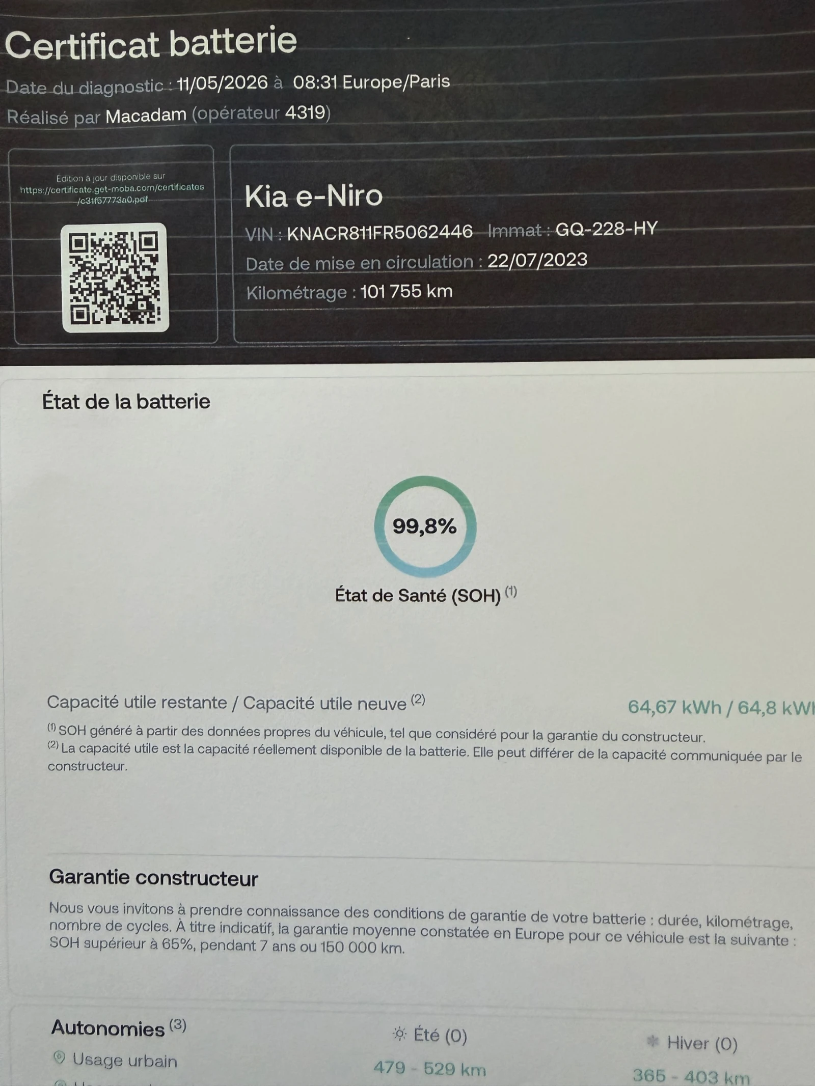 Kia Niro 65KW 100% SOH, снимка 15 - Автомобили и джипове - 55078451