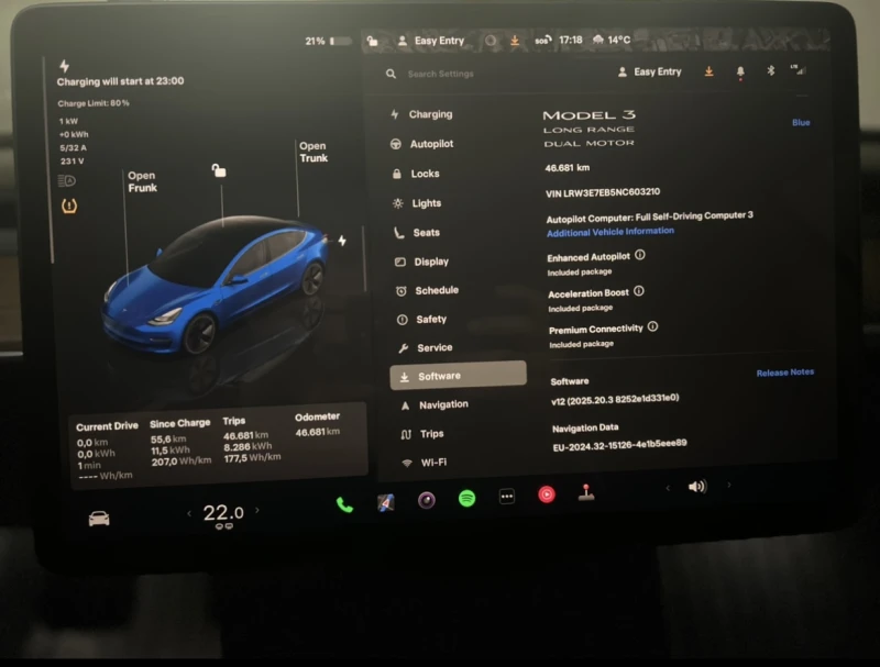 Tesla Model 3 Long Range AWD, снимка 16 - Автомобили и джипове - 53035945