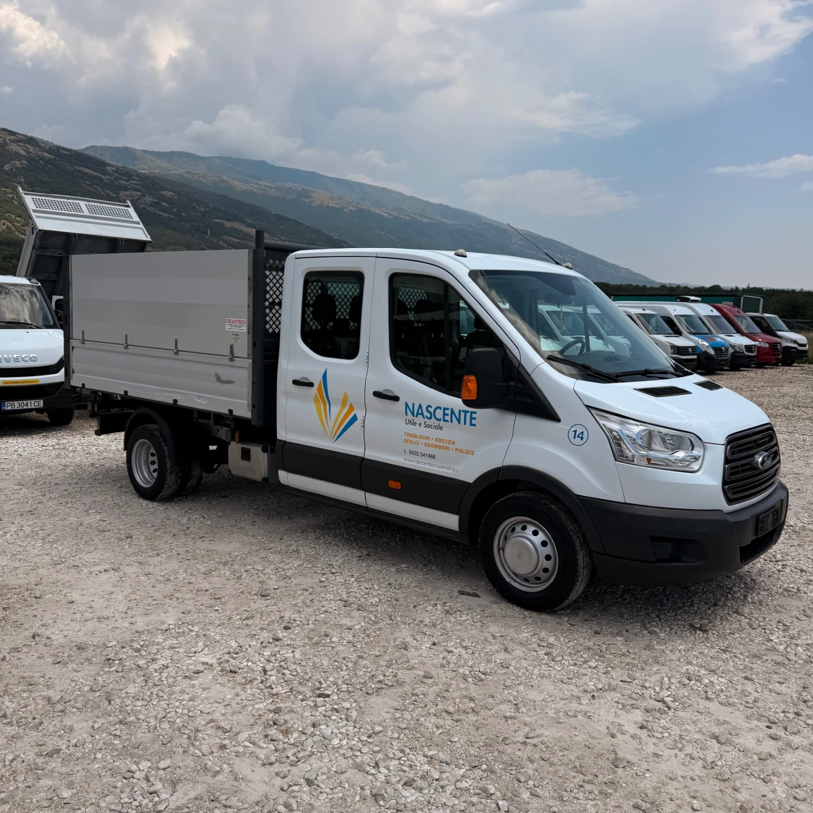 Ford Transit Самосвал-Евро6-КЛИМАТИК-7местен-3.5т-Б-кат!!, снимка 4 - Бусове и автобуси - 55342519
