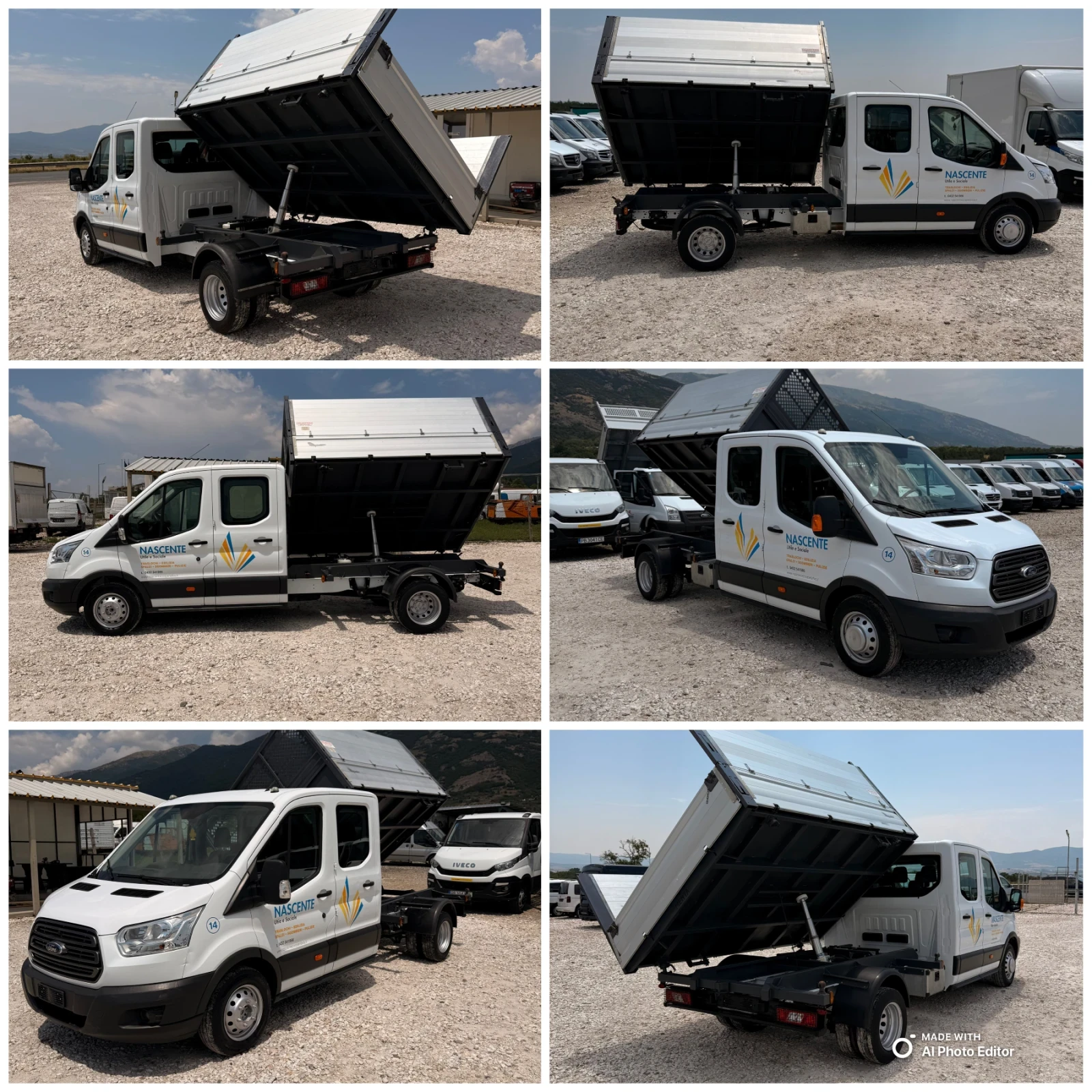Ford Transit Самосвал-Евро6-КЛИМАТИК-7местен-3.5т-Б-кат!!, снимка 11 - Бусове и автобуси - 55342519