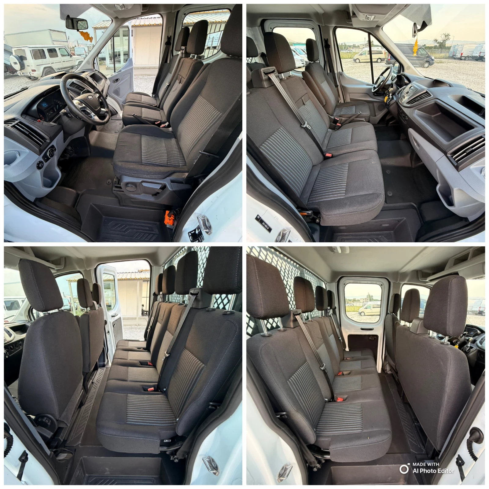 Ford Transit Самосвал-Евро6-КЛИМАТИК-7местен-3.5т-Б-кат!!, снимка 15 - Бусове и автобуси - 55342519
