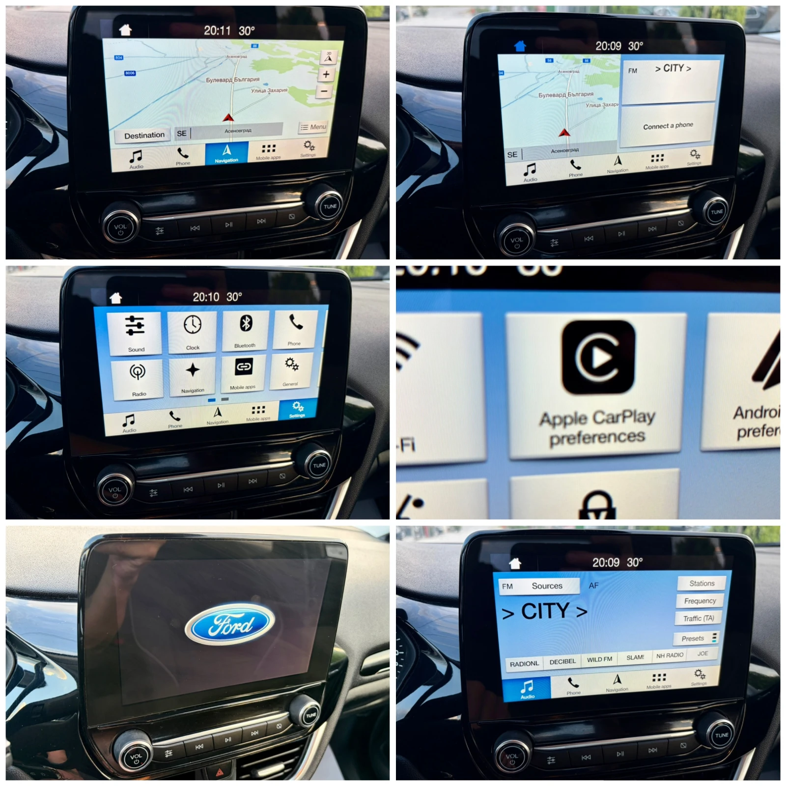 Ford Fiesta 1.5d NAVI CARPLAY EURO 6 , снимка 15 - Автомобили и джипове - 55204045